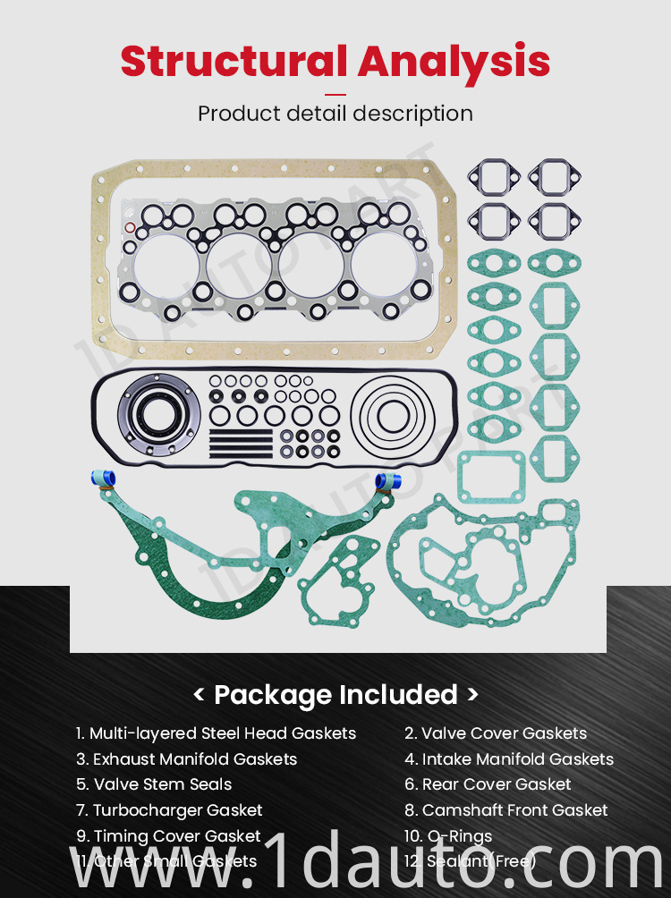 Auto Parts MITSUBISHI 4D32 Full Gasket 